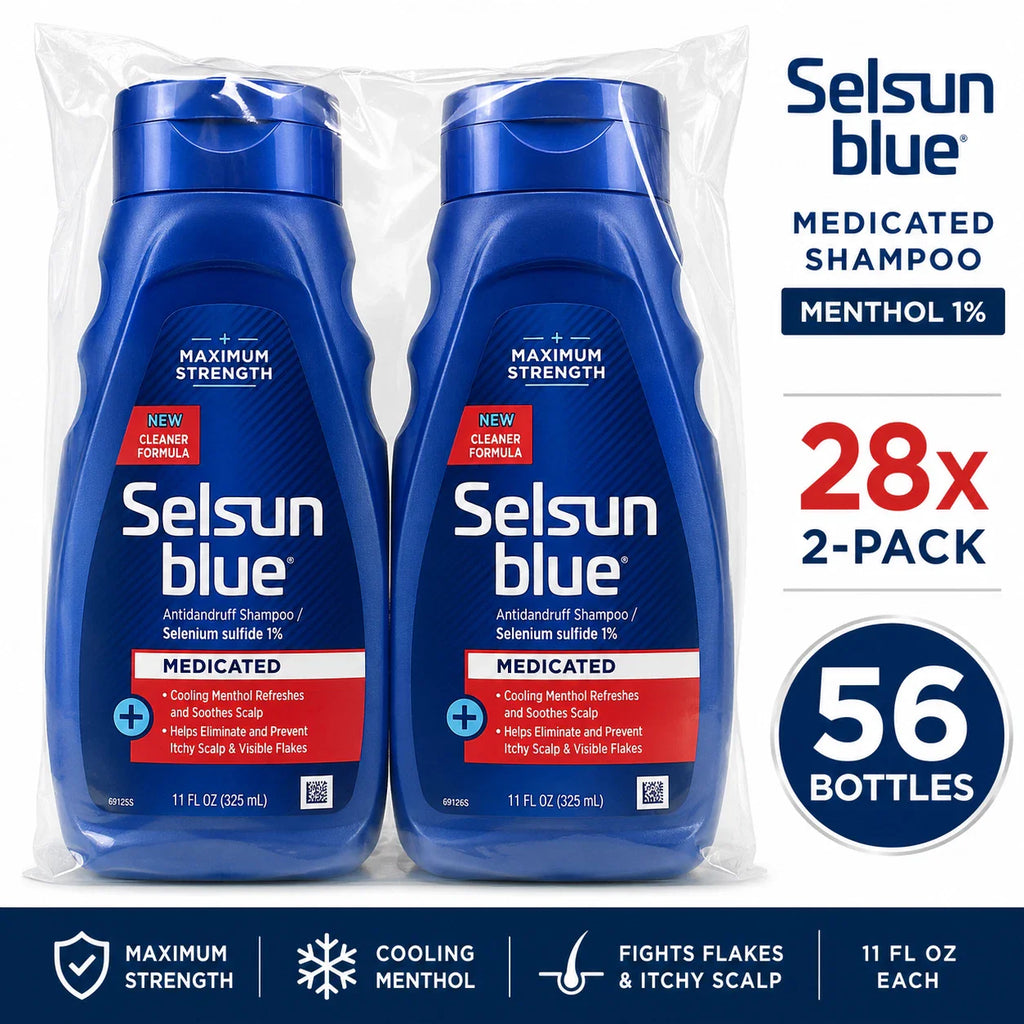 Blue Medicated Shampoo 11 oz Menthol 1% - 2 Pack